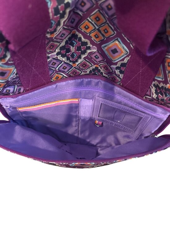 Vera Bradley Retired Lighten Up Journey Backpack Purple Geo Print Travel Bag main image 10